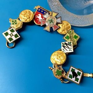 🖤RARE💕US MILITARY button handcrafted bracelet